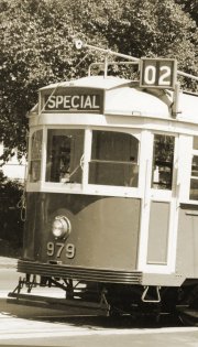 W6 No 979. Photograph from the Melbourne Tram Museum collection.
