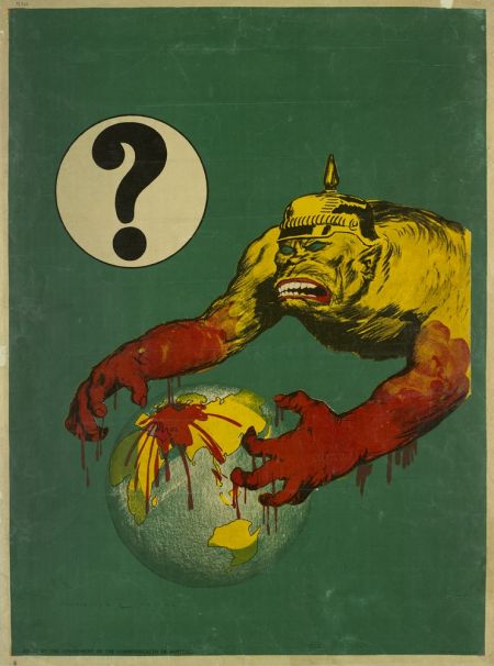 Australian Government propaganda poster from World War I. Artist Norman Lindsay