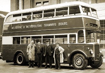 M&MTB Leyland double-deck bus. Photograph University of Melbourne