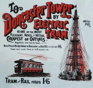 Advertising poster for Box Hill-Doncaster tramway, circa 1892-1896. Melbourne Tram Museum collection